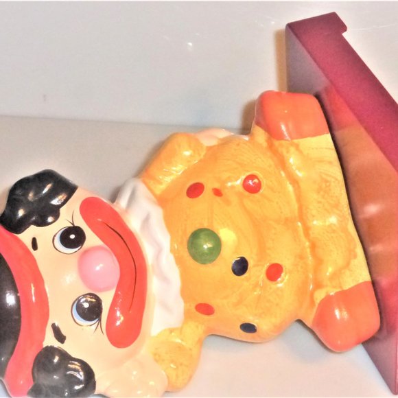 CLOWN MUSICAL BANK Ceramic Clown Vintage Musical Bank Collection Piggy Bank Coin - Picture 5 of 9